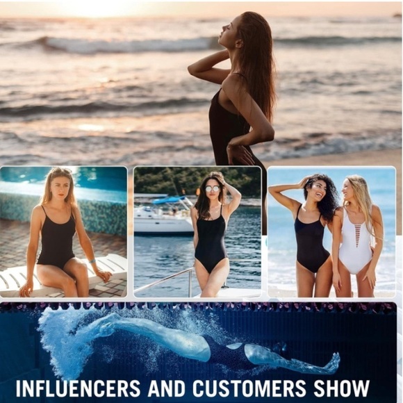 Baleaf Laureate Open Back One-Piece UPF 50+ Swim Team Training Swimsuit 3X / 44 - Picture 3 of 9